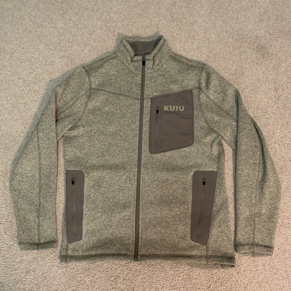 Kuiu Base Camp Full Zip Sweater Khaki Large